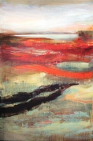 2016 - På kanten af landet , rødt - 180x120