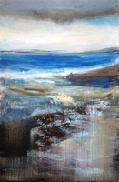 2016 - På kanten af landet, blåt - 180x120
