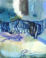 Blåt brud, mirror 110x90 2011