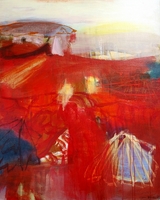 Rødt fremmed sted 110x90 2011
